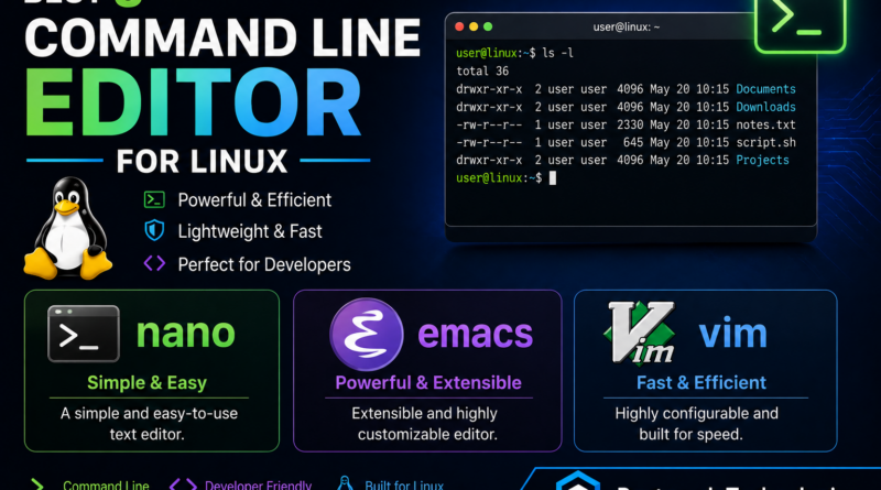 Best 3 Command Line Editor for Linux