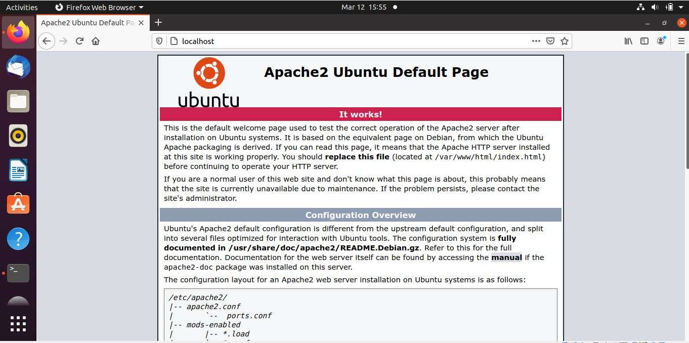 Apache Landing Page