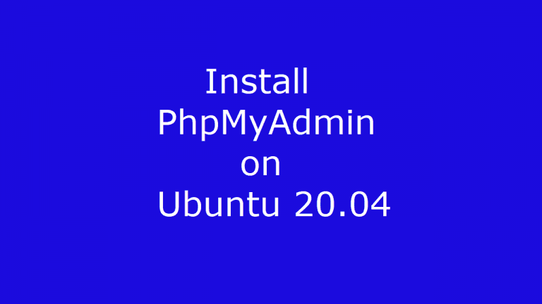 Install PhpMyAdmin