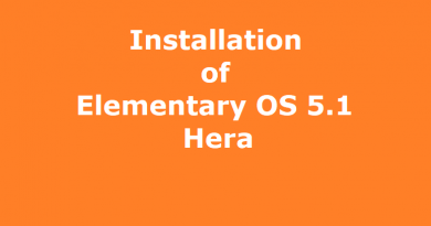 Installation of Elementary OS 5.1 Hera