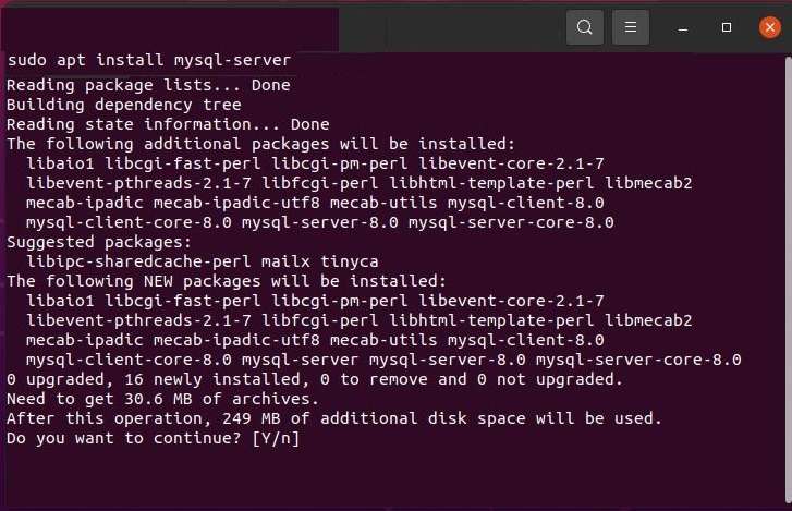 How to Install LAMP on Ubuntu 20.04 with Screenshots - MySql Server Install