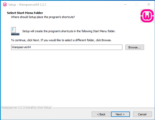 Start Menu Folder Selection