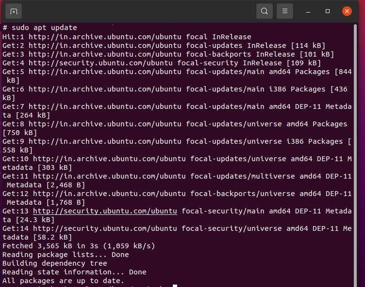 Update Ubuntu 20.04 Focal Fossa