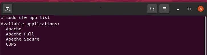 How to Install LAMP on Ubuntu 20.04 with Screenshots - ufw app list