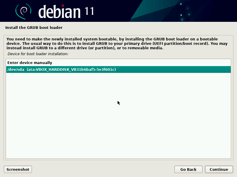 21-debian-11-Install the GRUB boot loader-2
