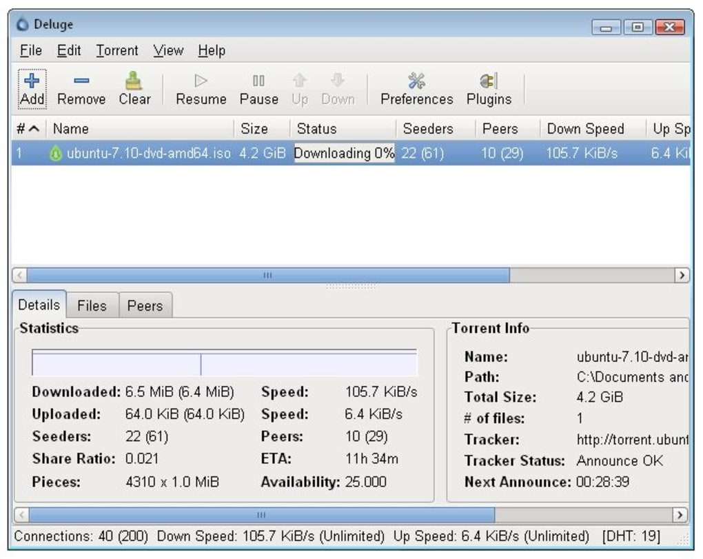 Deluge File Sharing Client