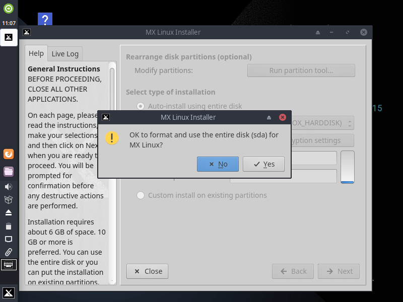 6_disk Partition Confirmation