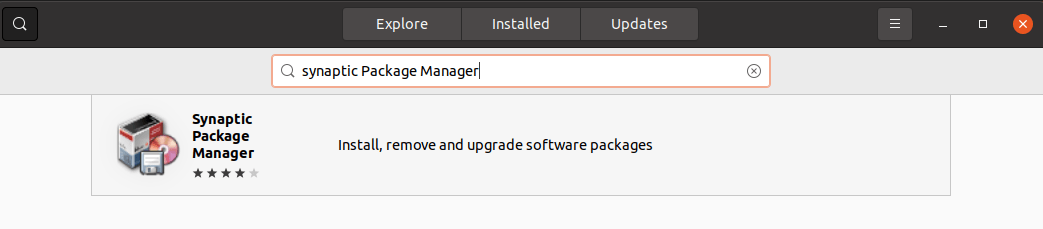 24 Best Things to do After Installing Ubuntu 20.04 LTS - Ubuntu Software Center - Synaptic Package Manager Install