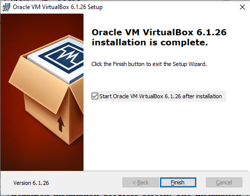 VirtualBox Installation Complete